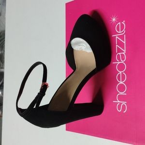 Black block heel platforms